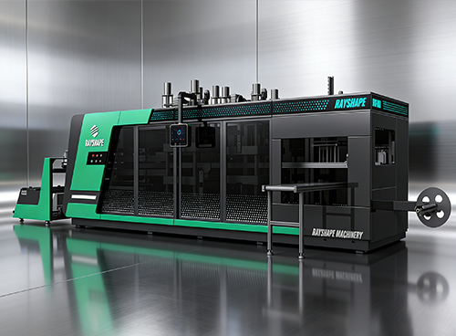 Plastic Thermoforming Machine - three station