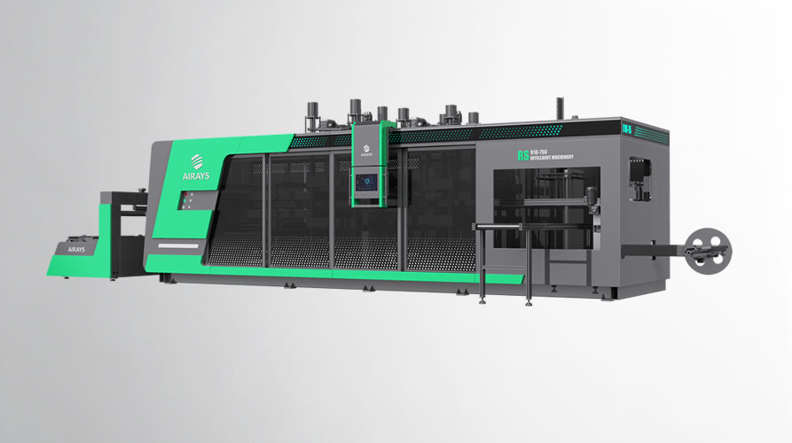 Plastic Thermoforming Machine - three station